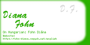 diana fohn business card